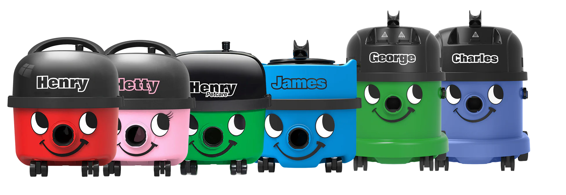 Henry, Hetty, James, George & Charles Vacuum Cleaners - MyHenry U.S.A